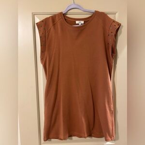 burnt orange shift dress